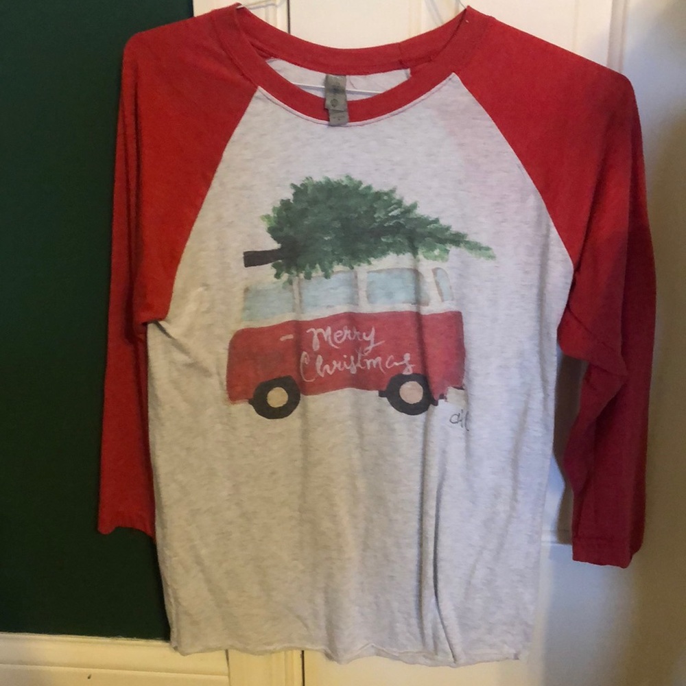 Size S Christmas baseball tee